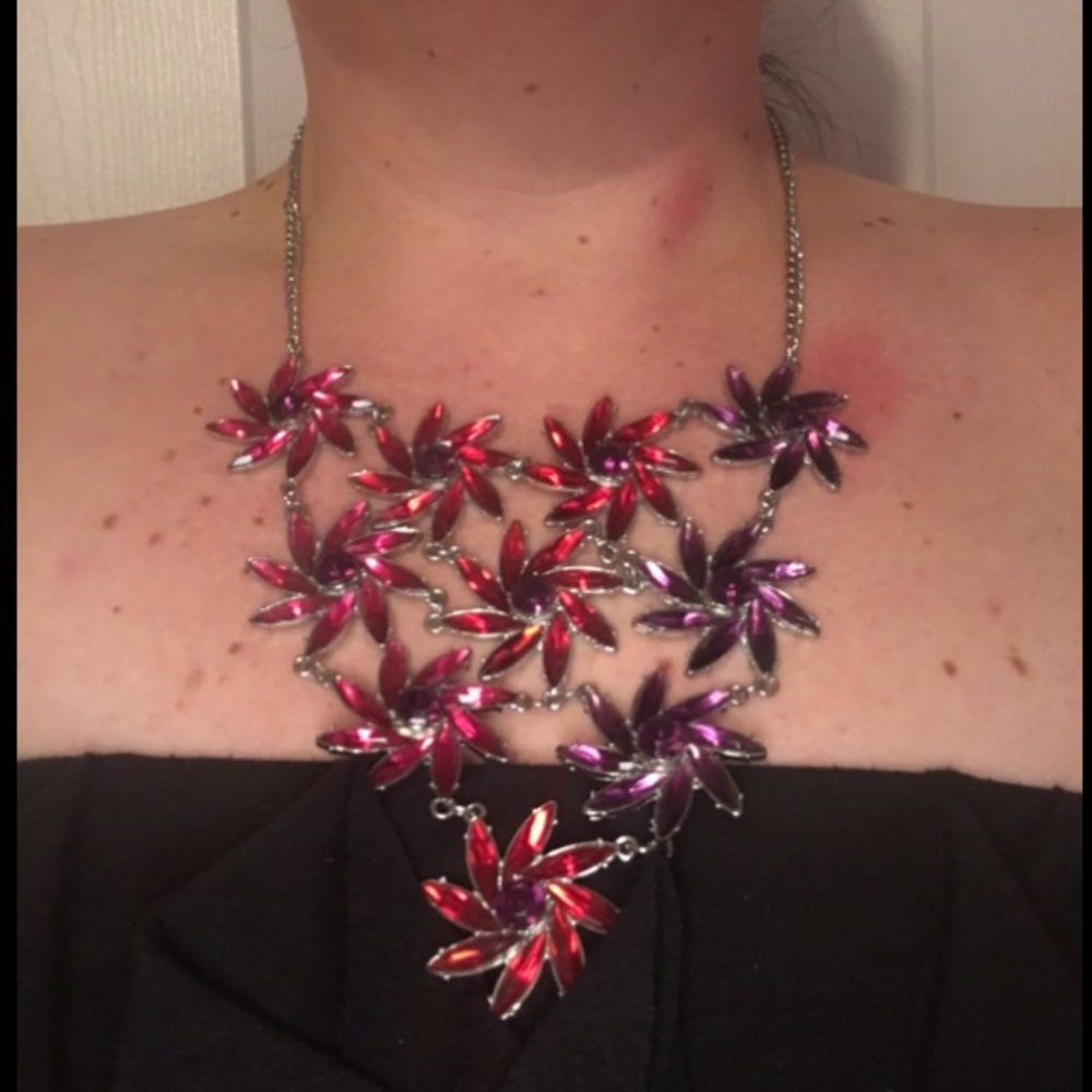 Floral statement necklace